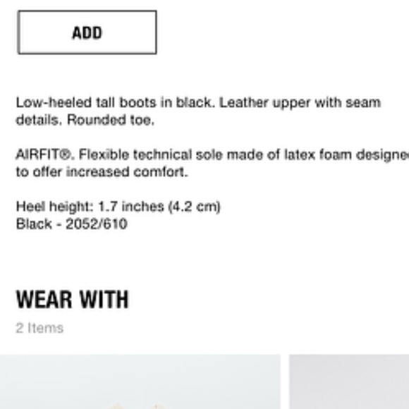 NEW ZARA AIRFIT LOW HEELED LEATHER BLACK BOOTS SZ 8 - Picture 7 of 7